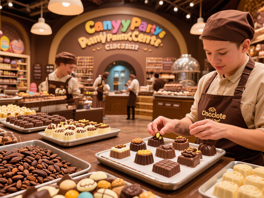 畅游糖果派对中心,开启甜蜜奇趣冒险之旅 如果你是巧克力的狂热爱好者,糖果派对中心绝对不会让