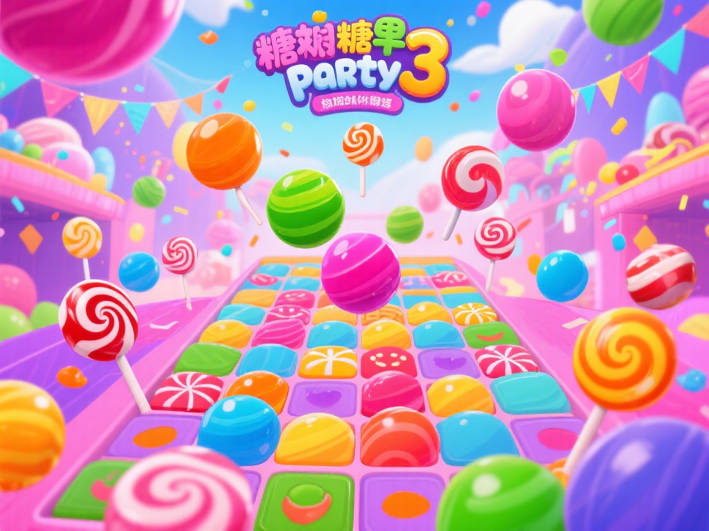 甜美的糖果、鲜艳的彩球、欢乐的派对，这些元素的结合