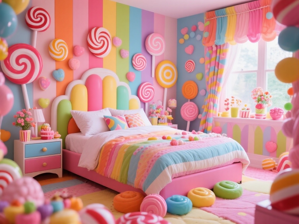 想象一下，在一个色彩斑斓的糖果派对中醒来，四周环绕