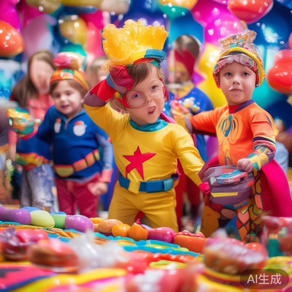 除了简单的装扮，许多糖果派对还设计了丰富多彩的奥特