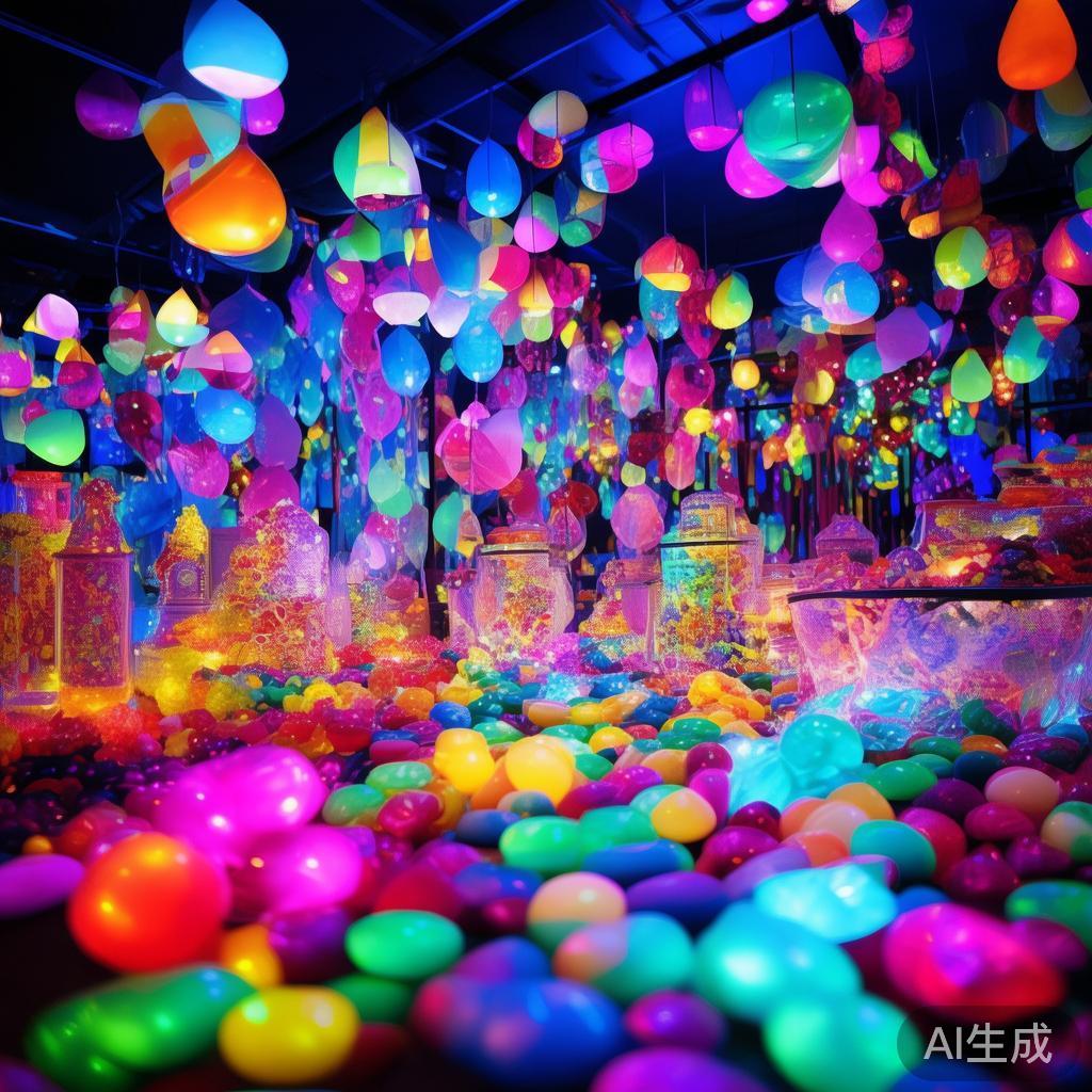 在现代派对文化中，五彩缤纷的糖果不仅仅是味觉的享受